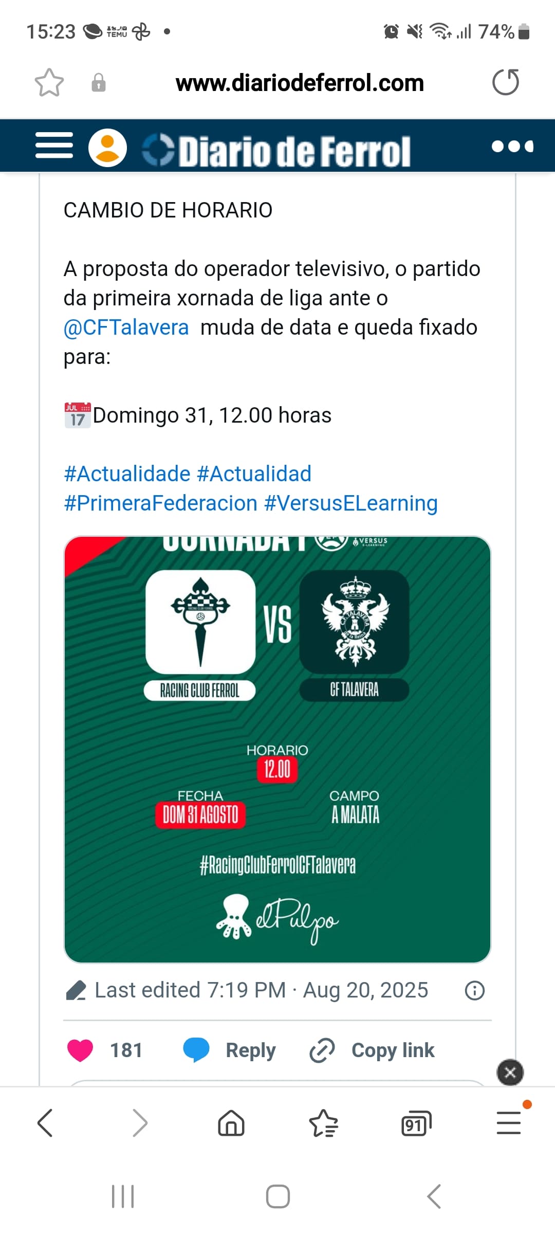 Twitter Racing Ferrol