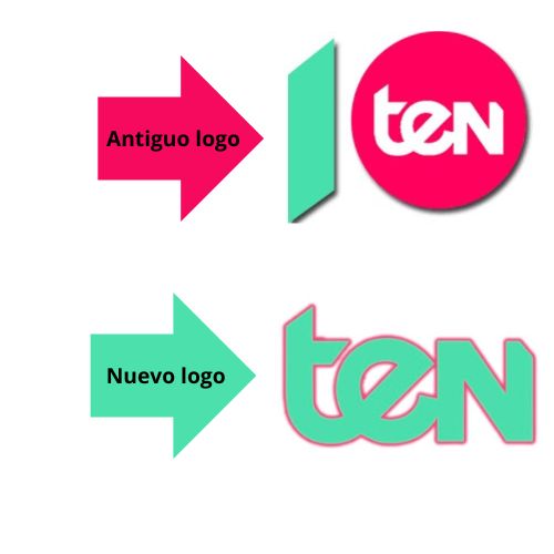 Logo antiguo y el nuevo logo de TenTv