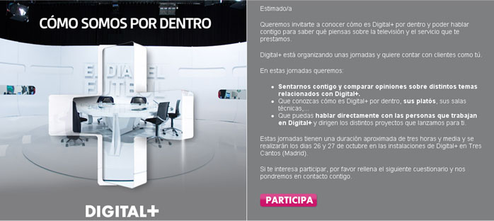 Digital+ celebra sus primeras jornadas de puertas abiertas entre sus abonados Digital+ celebra sus primeras jornadas de puertas abiertas entre sus abonados