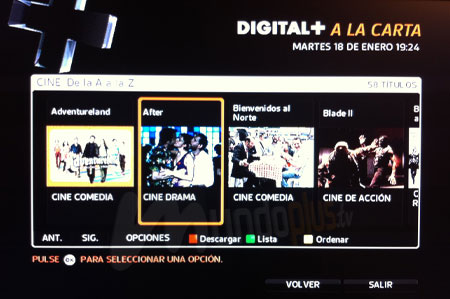 El servicio Digital+ a la Carta aparece con pequeñas incidencias pero con gran satisfacción entre los abonados El servicio Digital+ a la Carta aparece con pequeñas incidencias pero con gran satisfacción entre los abonados