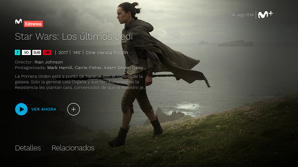 Movistar+ lanza su nueva interfaz para SmartTV