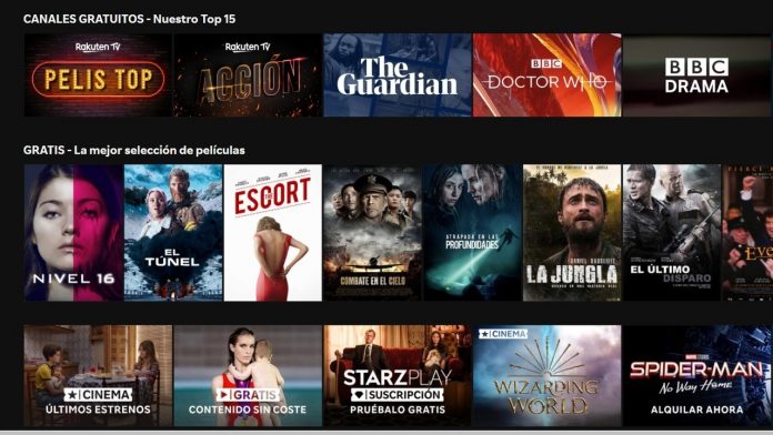 Rakuten TV canales gratuito